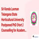 Sri Konda Laxman Telangana State Horticultural University Postponed PhD (Hort.) Counselling for Academic Year 2024-2025, Check New Date Here